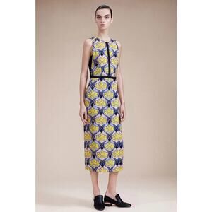 yigal azrouel Sleeveless Midi Resort Dress w/ Pockets Yellow and Black sz 10